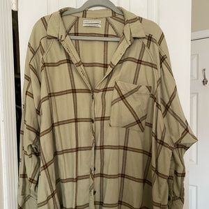 Green oversized flannel from Urban Outfitters